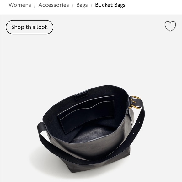 Madewell Essential Black Bucket Tote - Picture 4 of 8